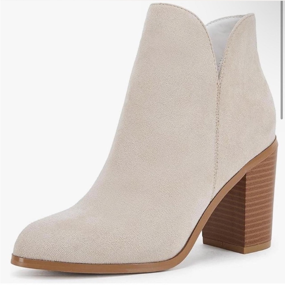 Cream Ankle Booties